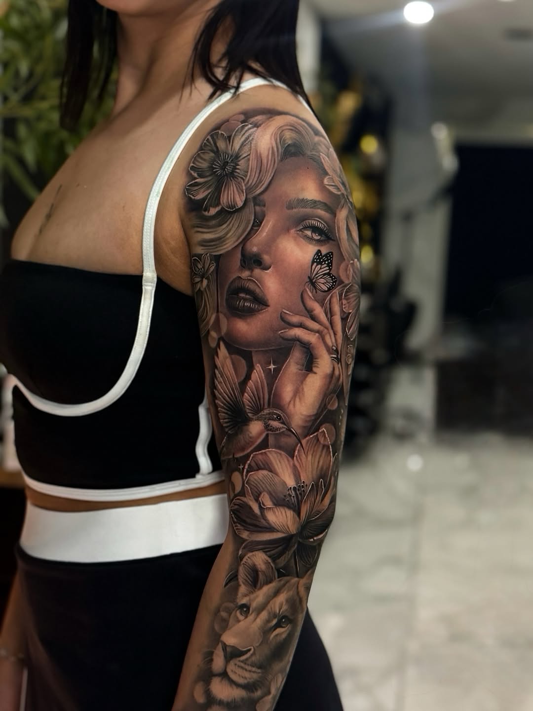 Realistic portrait sleeve