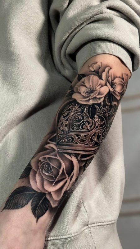 Floral Heart Lock