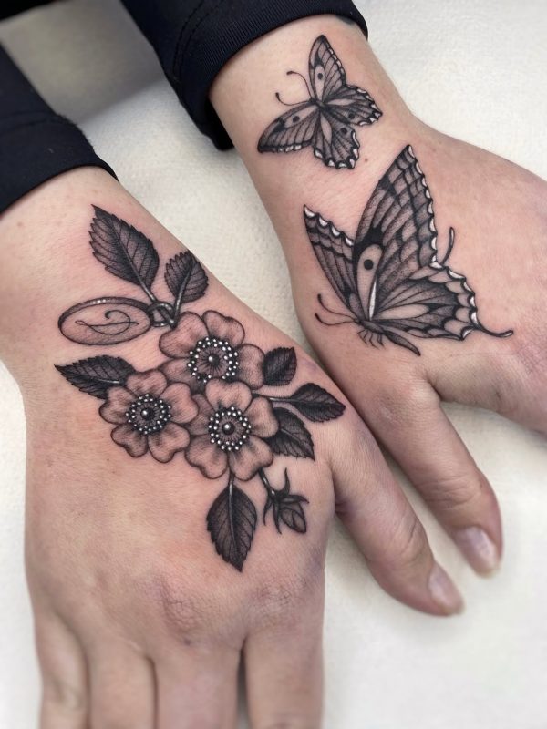 Butterfly and Flowers