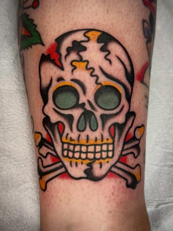 Colorful Skull Crossbones
