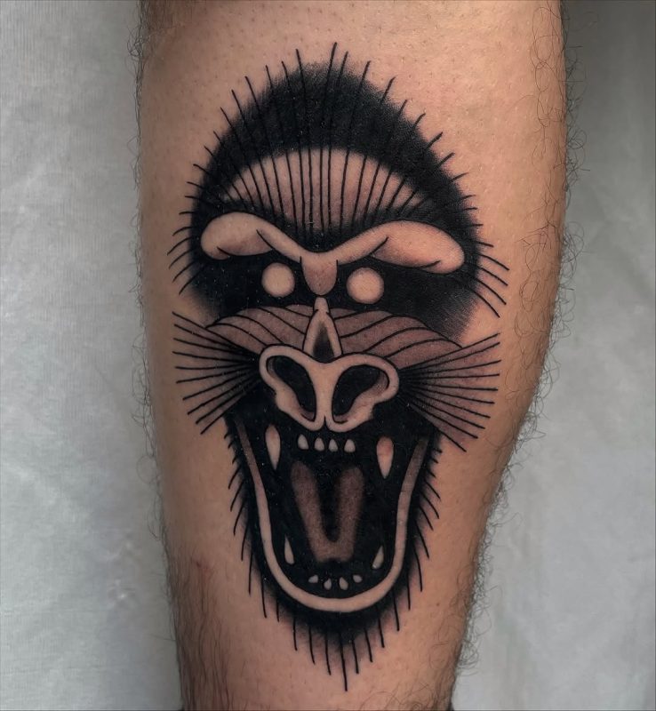 Blackwork Gorilla