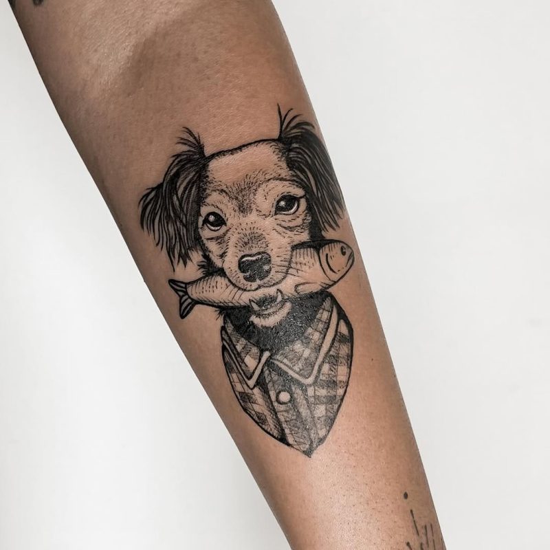 Dog with Fish
