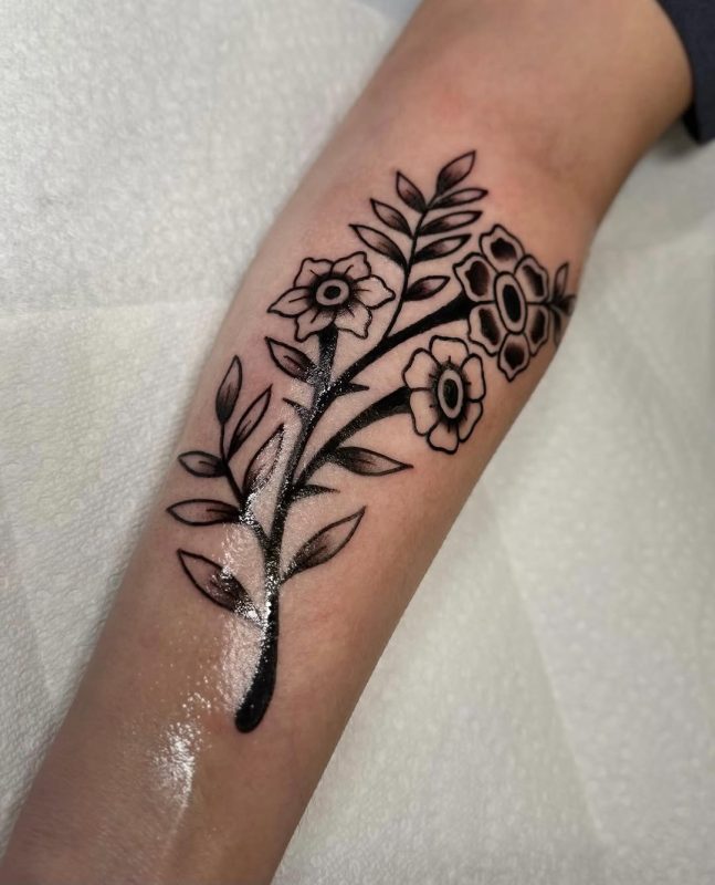 Blackwork Floral