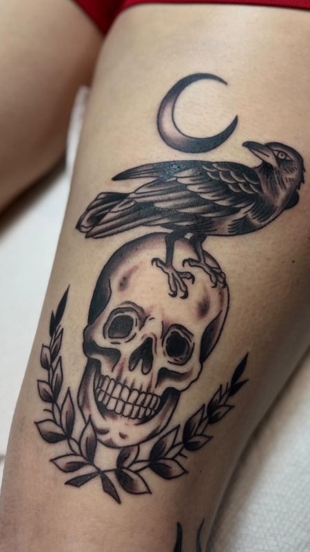 Skull Crow Moon