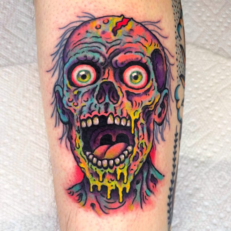Colorful Zombie Head