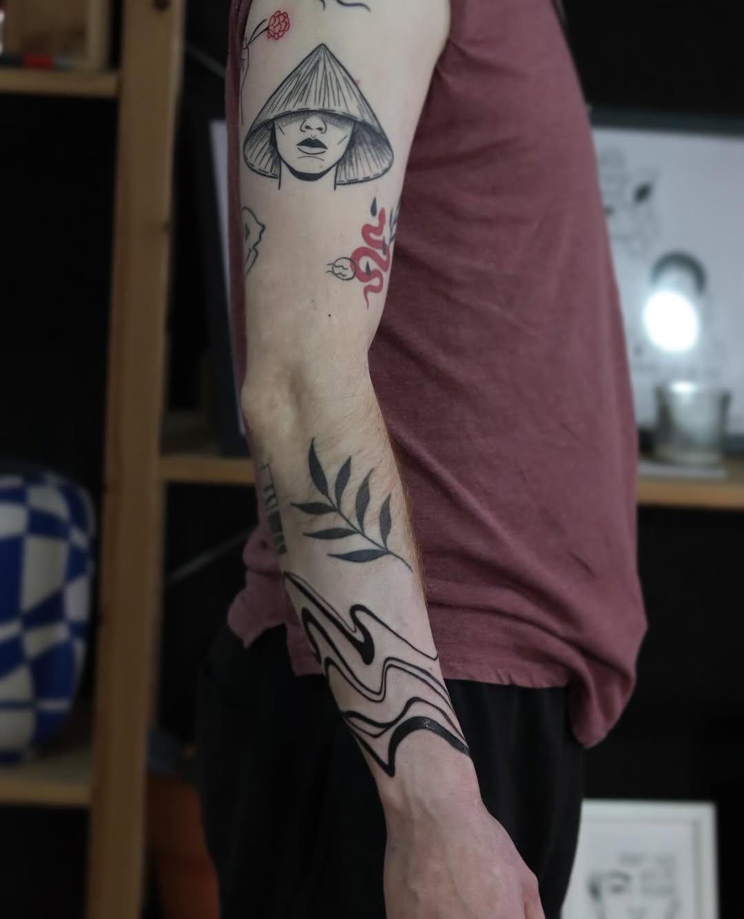 Abstract Blackwork Arm