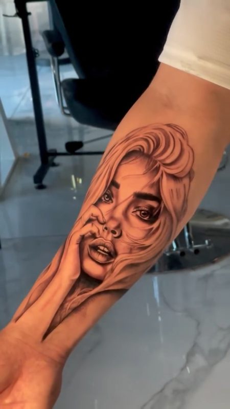 Realistic female portrait