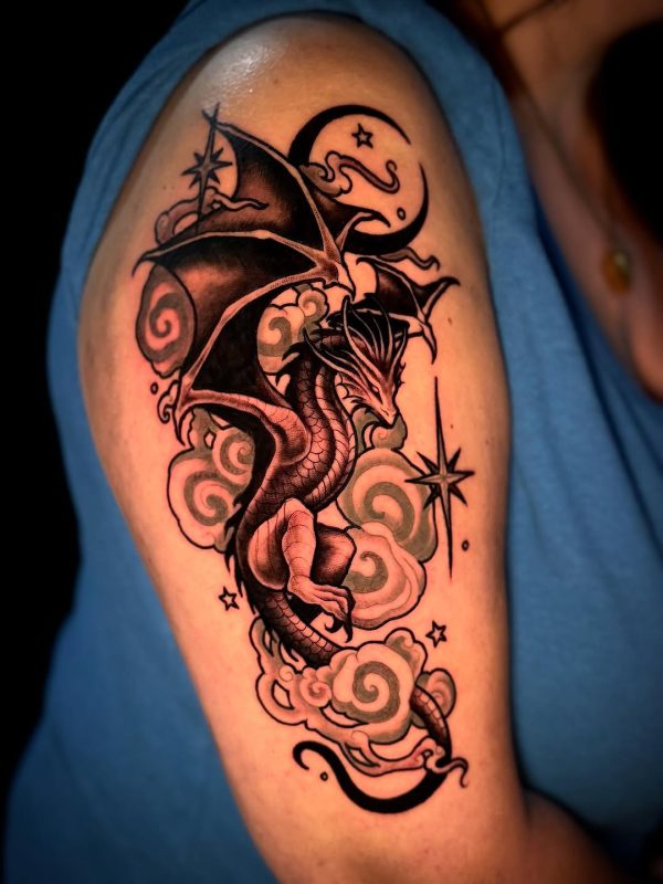 Dragon and Moon