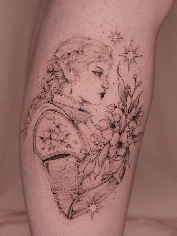 Elven Floral Portrait