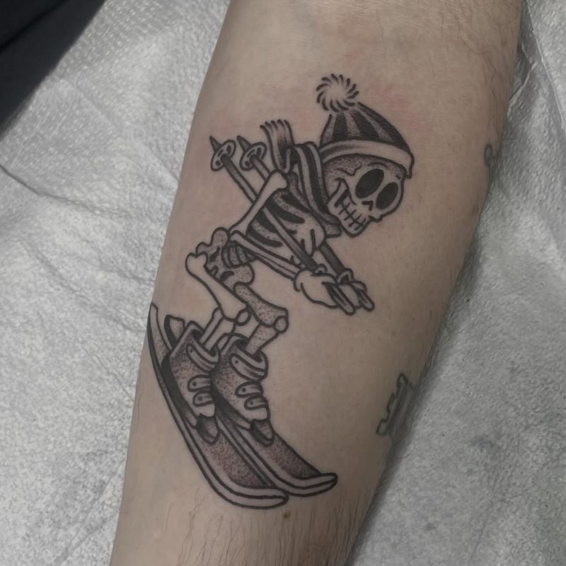 Skiing Skeleton