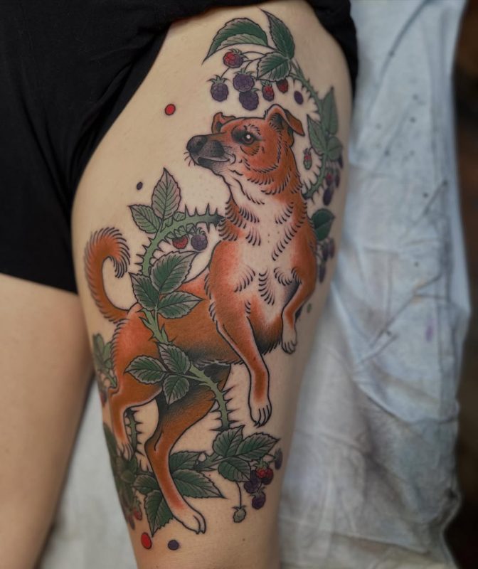 Dog and Berries