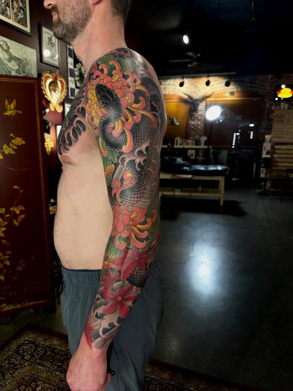 Snake Floral Sleeve
