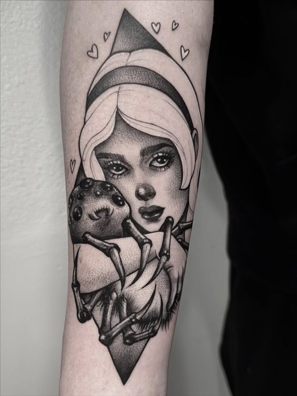 Girl with Spider