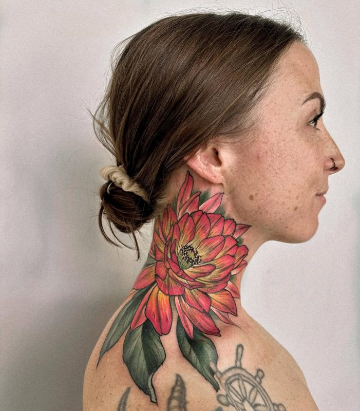 Floral neck piece