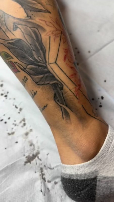 Black Gray Floral