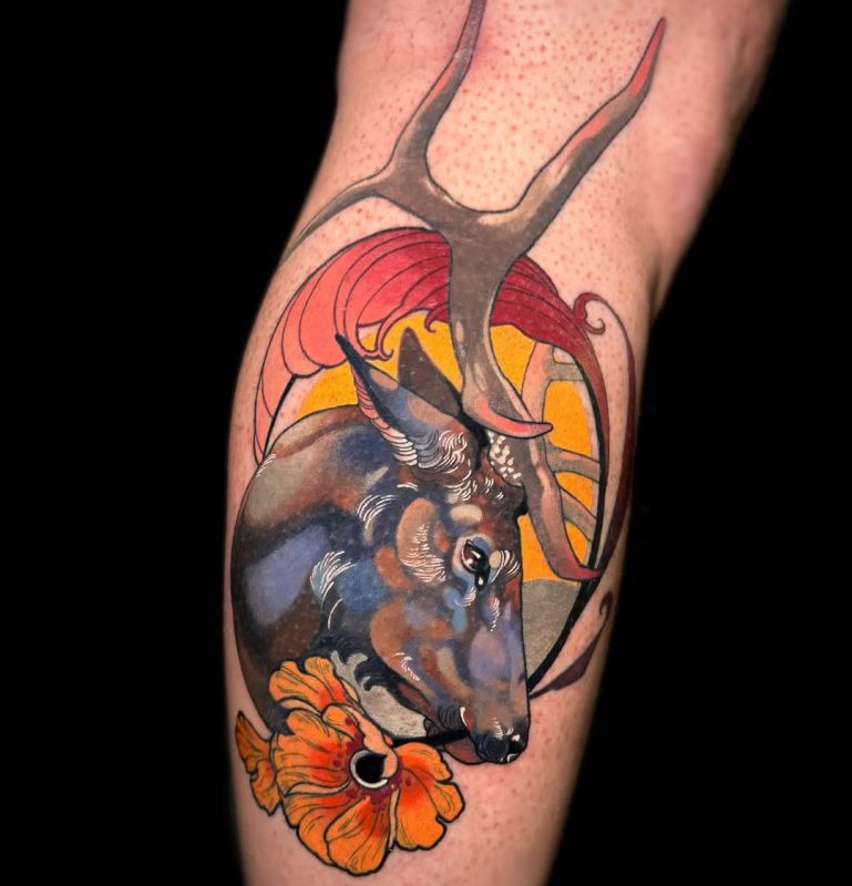 Deer Floral