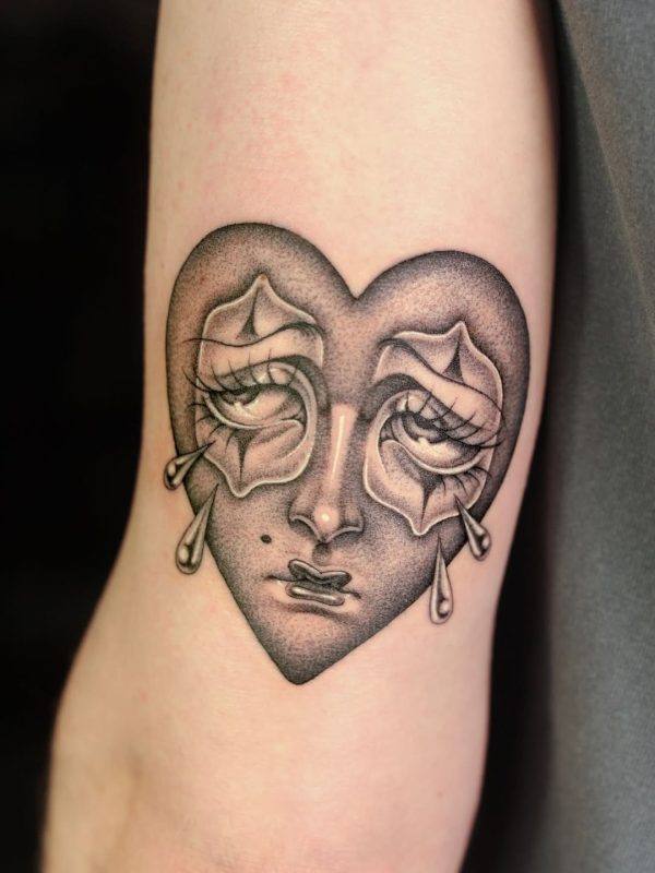 Sad Heart Face