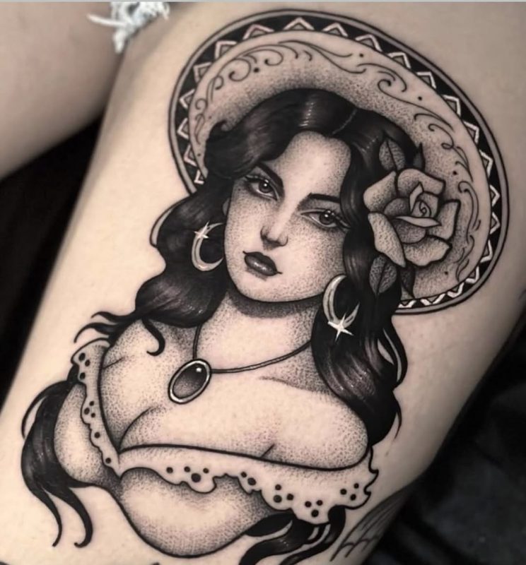 Dotwork Lady Portrait