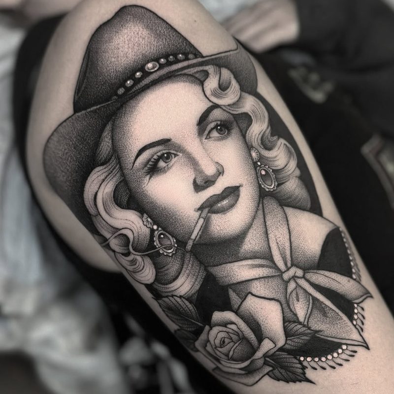 Vintage Cowgirl Portrait