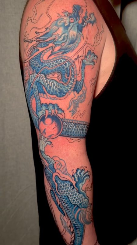 Blue Japanese Dragon