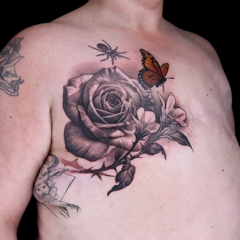 Rose and Butterfly