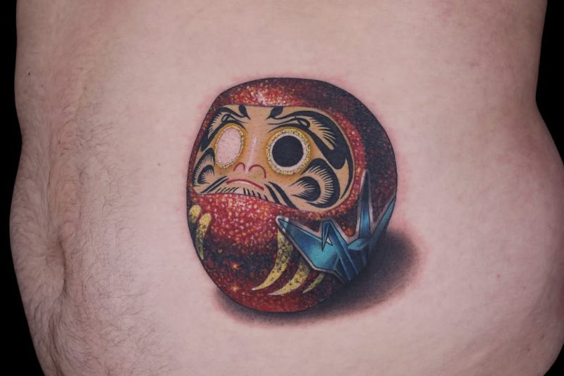 Daruma and Crane