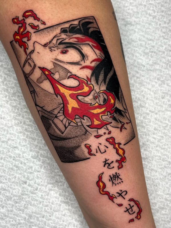 Flaming Anime Face