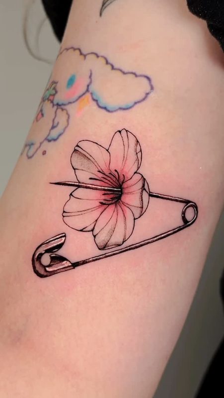 Safety Pin Flower