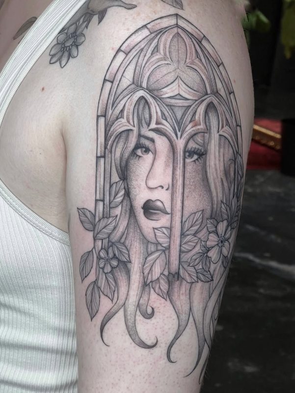 Stained Glass Woman