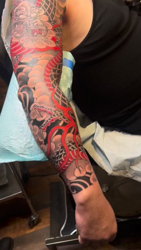 Red Dragon Sleeve