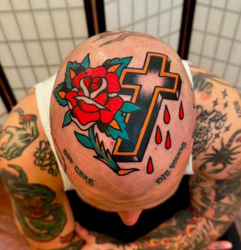 Traditional Cross Rose