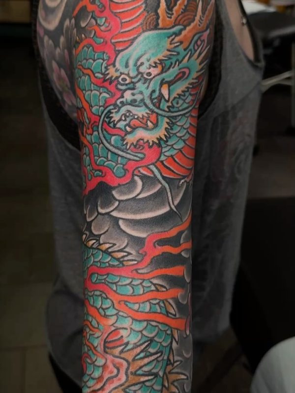 Colorful Dragon Sleeve