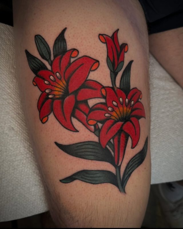 Red Lily Flowers