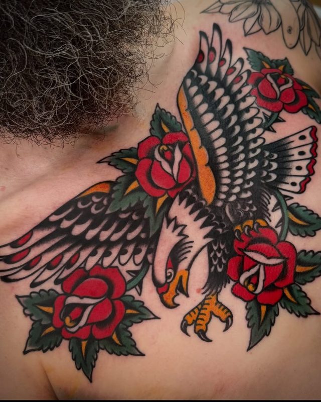 Eagle and Roses