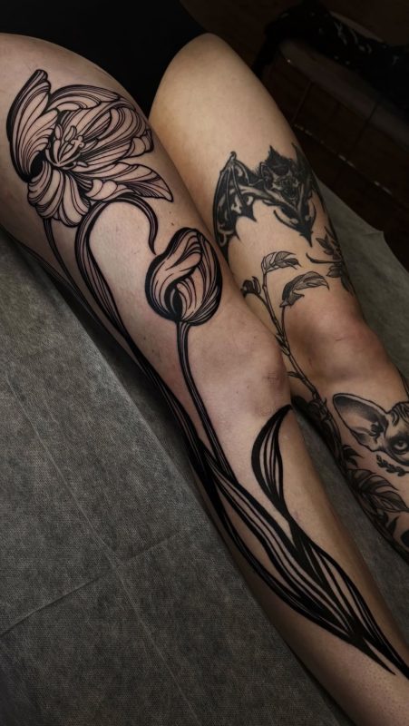 Blackwork Floral