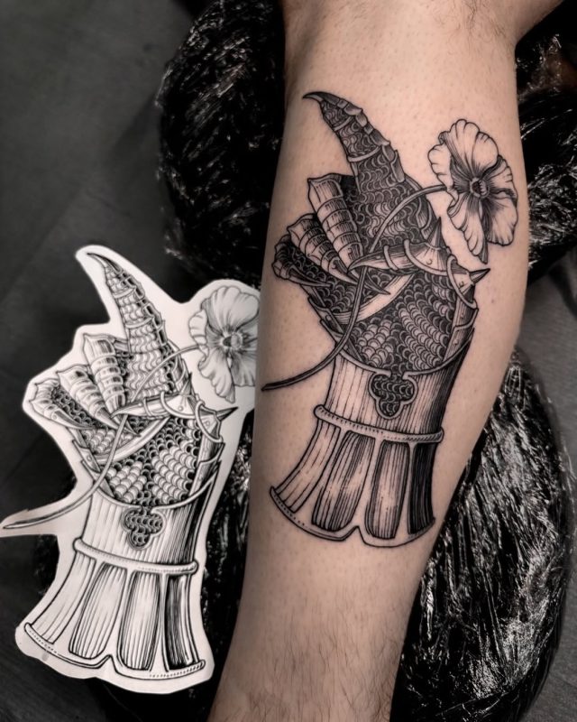 Armored Hand Flower