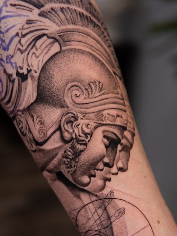 Classical Helmeted Heads