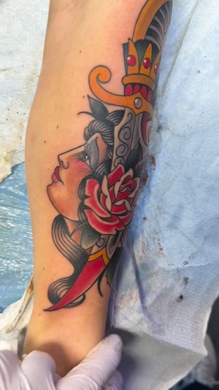 Woman Rose Dagger