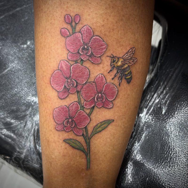 Orchid and Bee