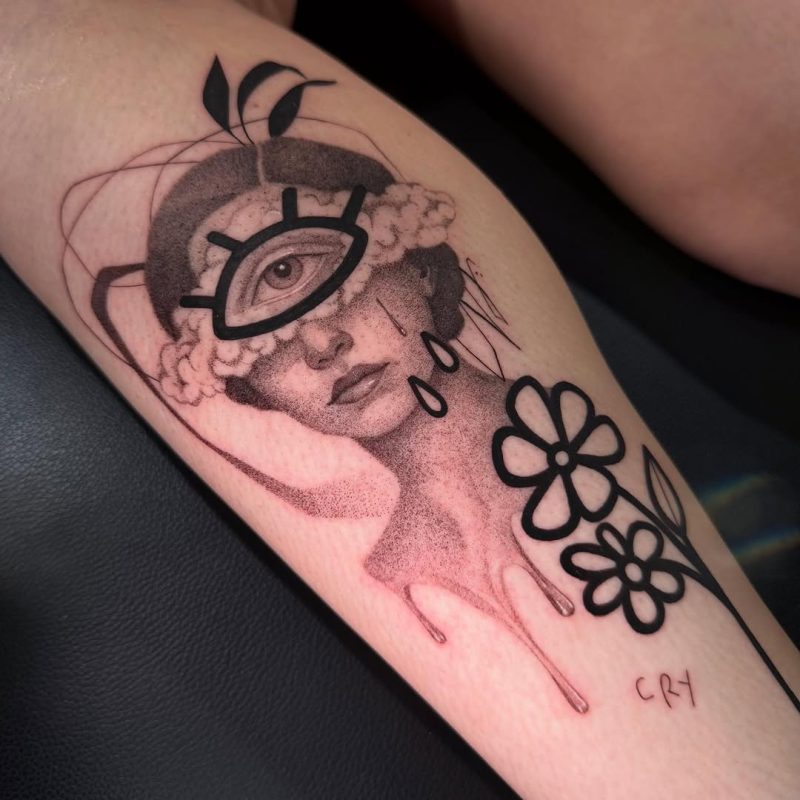 Surreal Dotwork Portrait