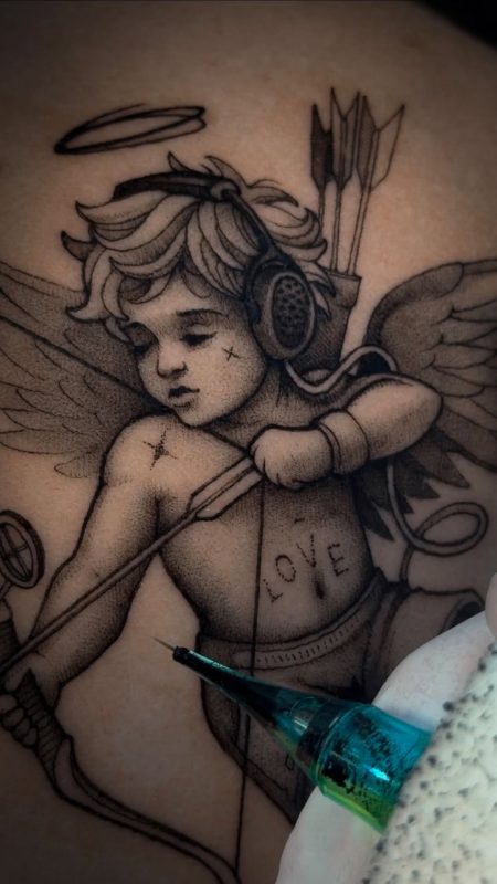 Cupid with Headphones
