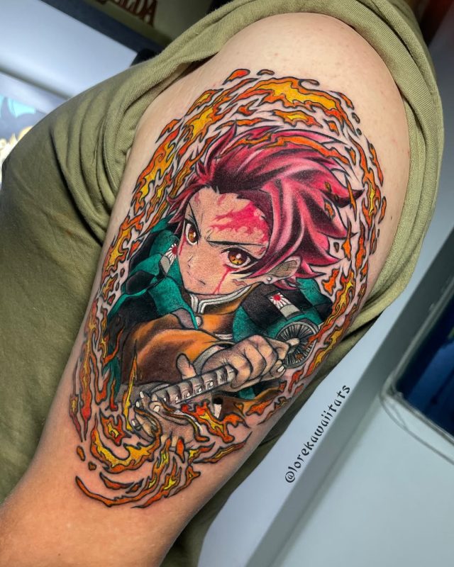 Flaming Anime Warrior