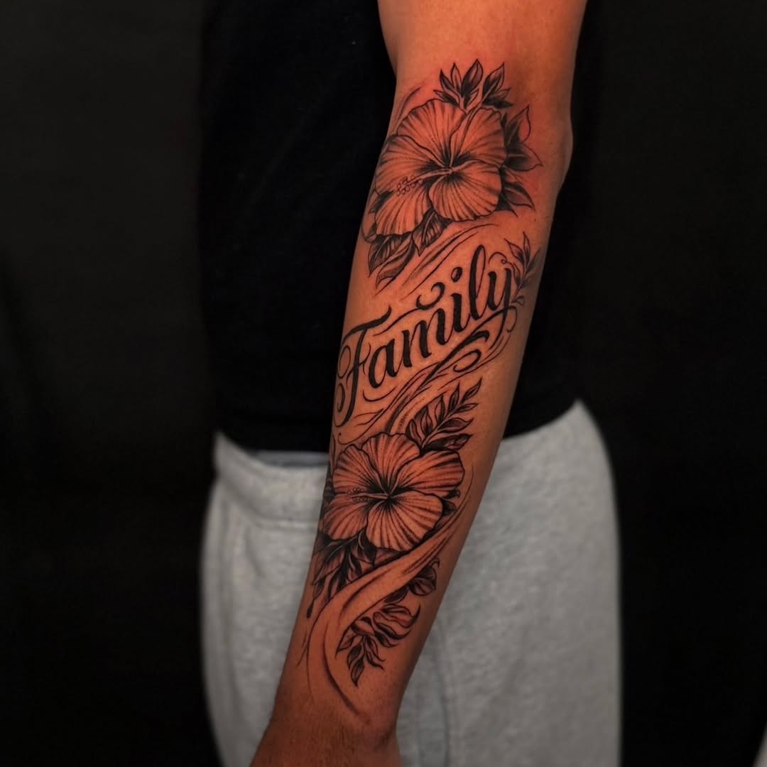 Family Script Flowers