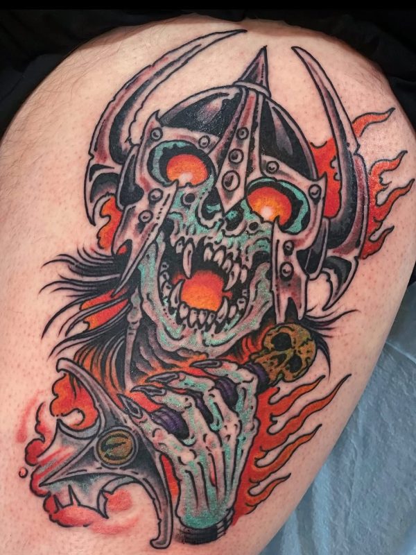 Flaming Skull Warrior