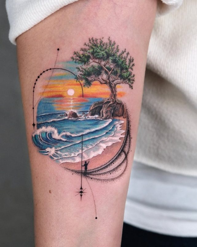 Sunset Beach Scene
