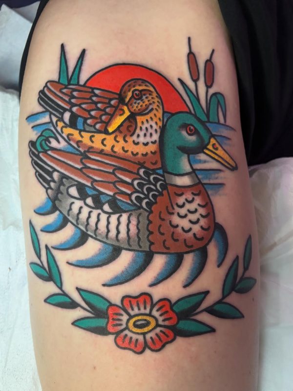 Ducks and Flower