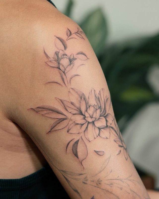 Floral fine line