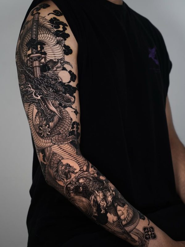 Samurai Dragon Sleeve