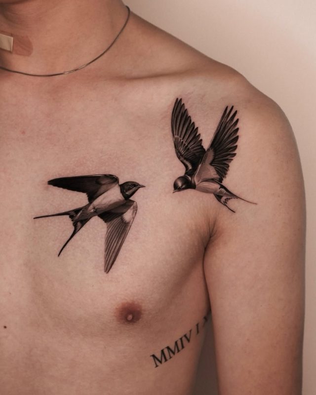 Flying Swallows