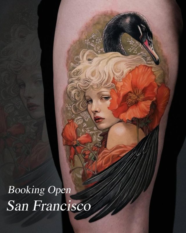 Girl with Swan